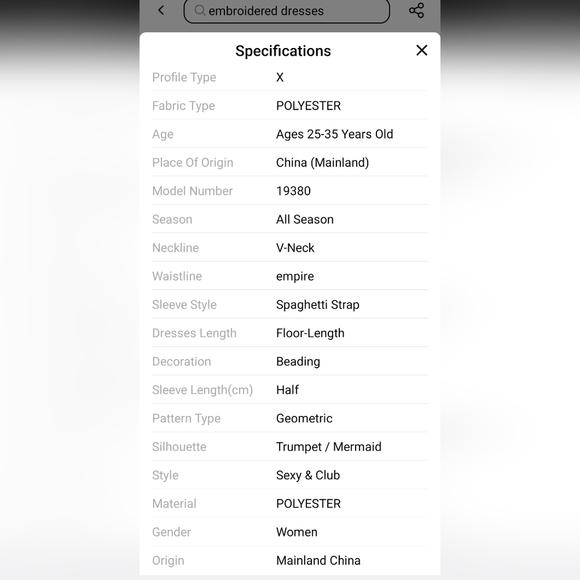 Elegant Sequined Evening Gown in Beige - Picture 4 of 13